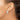 14k White Gold Polished Button Wire Earrings - Modern Elegance - Image 3