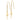 14K Chain Dangle Cross Shepherd Hook Earrings - Image 1