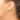 14k Gold Polished X Omega Back Post Earrings - Image 2