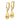 14k Gold Polished Teardrop Dangle Earrings for Effortless Style - Image 2