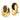 14k Black Onyx Contemporary Omega Back Earrings - Image 1