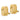 14k Gold Square Basketweave Non-Pierced Earrings - Image 1