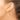 14k Gold Ribbed Omega Back Non-Pierced Earrings for Effortless Style - Image 2