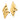 14k Diagonal Ribbed Omega Back Non-pierced Earrings - Image 1