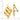 14k Diagonal Ribbed Omega Back Non-pierced Earrings - Image 3