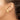 14k Gold Polished Ribbed Omega Back Non-Pierced Earrings - Image 2