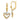 14k Two-Tone Open Heart Dangle Earrings for Effortless Style - Image 1