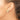 14k Gold & White Rhodium Polished Half Hoop Non-Pierced Earrings - Image 2