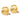 14k Gold Hammered Half Ball Non-Pierced Omega Back Earrings - Image 1