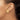 14k Gold Hammered Half Ball Non-Pierced Omega Back Earrings - Image 2