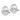 14k White Gold Hammered Half Ball Non-Pierced Earrings - Image 1