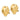 14k Gold Polished Fan Non-Pierced Earrings for Effortless Style - Image 1
