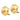 14k Gold Ribbed Dome Earrings - Chic Omega Back Design - Image 1