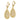 14k Gold Teardrop Filigree Dangle Earrings - Image 1