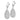 14k White Gold Teardrop Filigree Dangle Earrings for Effortless Elegance - Image 1