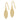 14k Fancy Filigree Pointed Oval Dangle French Hook Earrings - Image 1