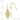 14k Fancy Filigree Pointed Oval Dangle French Hook Earrings - Image 3