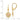 14K Two-Tone Heart Lace Trim Leverback Earrings for Effortless Style - Image 3