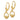 14K Gold Claddagh Circle Dangle Earrings - Image 1
