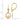 14K Gold Claddagh Circle Dangle Earrings - Image 3