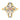 14K Two-Tone Cross Ring with Floral Design - Image 5