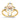 14K Two-Tone Cross Ring with Floral Design - Image 1