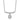 14K White Gold Diamond Bar Necklace with Dangle Pear Halo - 18 - Image 1