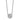 14k White Gold Diamond Halo Cluster Necklace - 18 Inch - Image 1