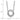 14k White Gold 1/4 carat Diamond Fancy Swirl Circle 18 inch Necklace - Image 3