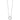 14k White Gold Diamond Circle Necklace - 18 Inch Trendy Layering Piece - Image 2