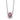 14k White Gold Ruby Halo Necklace with Diamonds, 18-Inch - Image 1