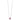 14k White Gold Ruby Halo Necklace with Diamonds, 18 Inches - Image 2
