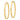 14k Gold Polished Large Oval Hoop Earrings - Image 1
