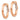 14k Rose Gold Polished Round Tube Hoop Earrings - Image 2
