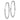 14k White Gold Polished Round Omega Hoop Earrings - 52mm - Image 2