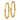 14k Gold Polished Round Tube Hoop Earrings - Modern Statement Style - Image 2