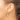 14k 3x32mm Diamond-cut Round Omega Back Tube Hoop Earrings - Image 3