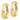 14k Gold High-Polish Oval Tube Hoop Earrings - Image 2