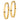14k Gold High-Polish Oval Tube Hoop Earrings - Image 2