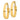 14k Gold High-Polished Oval Hoop Earrings - Image 2