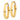 14k Gold High-Polished Oval Tube Hoop Earrings - Image 2