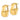 14k Gold Polished Oval Tube Hoop Earrings - Image 2
