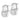 14k White Gold High-Polish Oval Tube Hoop Earrings - Image 2