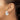 14k White Gold High-Polish Oval Tube Hoop Earrings - Image 3