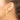 14k Gold High-Polish Oval Tube Hoop Earrings - Image 3