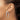 14k White Gold Twisted Oval Hoop Earrings - Polished Style - Image 3