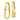 14k Gold Twisted Oval Hoop Earrings - 5mm Polished Style - Image 2