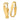14k Gold Wavy Oval Hoop Earrings - Polished Statement Style - Image 2