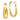 14k Gold Wavy Oval Hoop Earrings - Polished Statement Style - Image 1