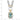 Sterling Silver Flash Gold-plated Clear and Blue CZ 16 inch Necklace - Image 5